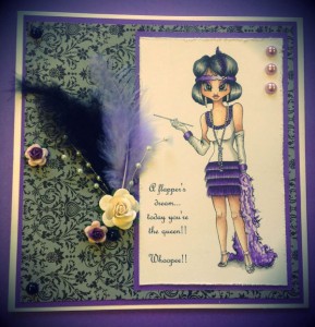 Flapper Girl Penny Blossom Card